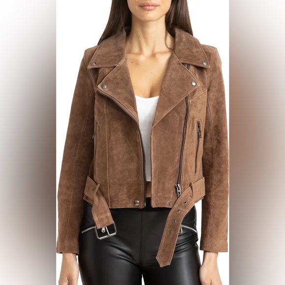 BLANKNYC Suede Moto Jacket - Picture 1 of 5